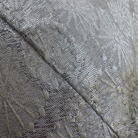 Vintage Silver Metallic starburst embossed back zip dress Monroe inspired - Picture 13 of 16